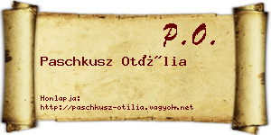 Paschkusz Otília névjegykártya